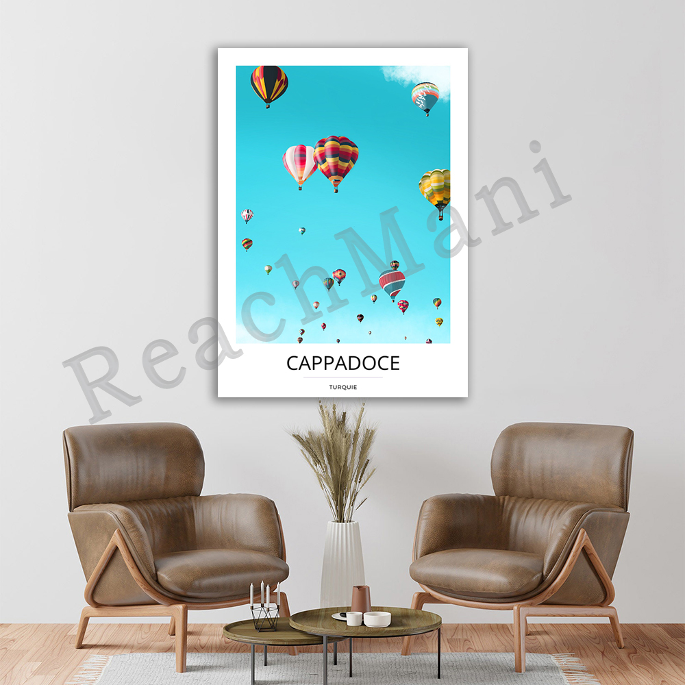Interior Design Illustrated - Cappadocia, posterdruk, reisposters, interieurontwerp, wandkunst, reisillustraties,