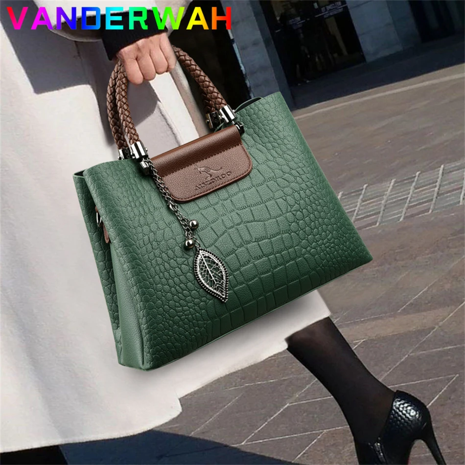 Interior Design Of House - Echt merk lederen 3-lagen alligator crossbody
