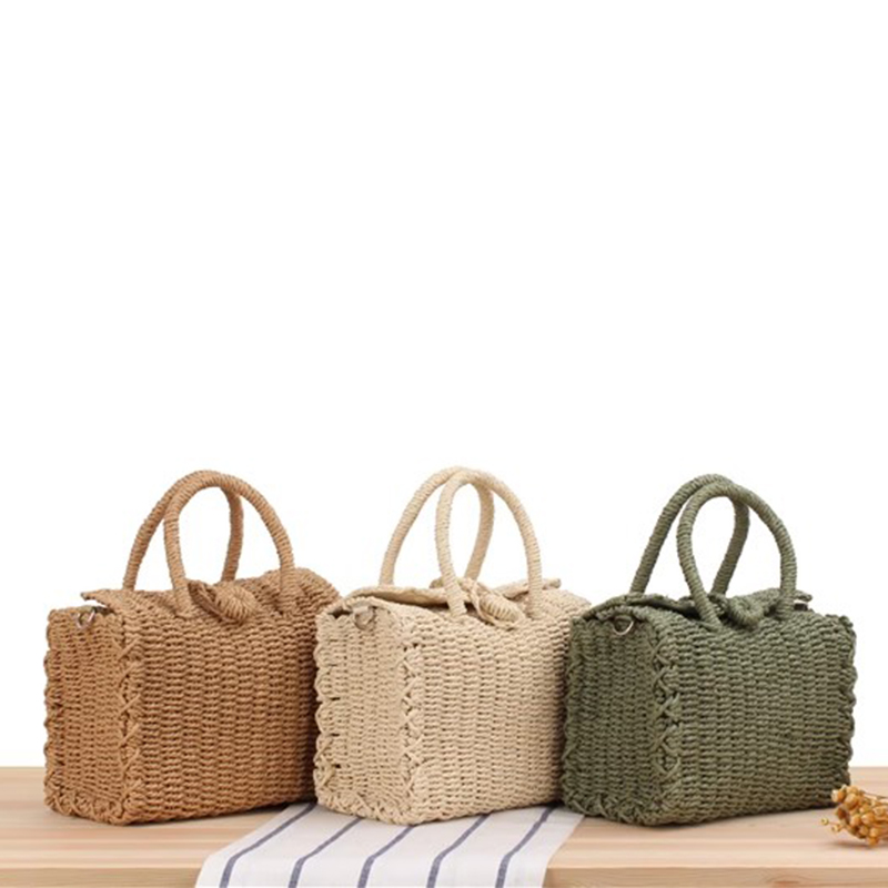 Woven Basket Set - Zomer Stro Strandtas Handgemaakte Handtas Vrouwen