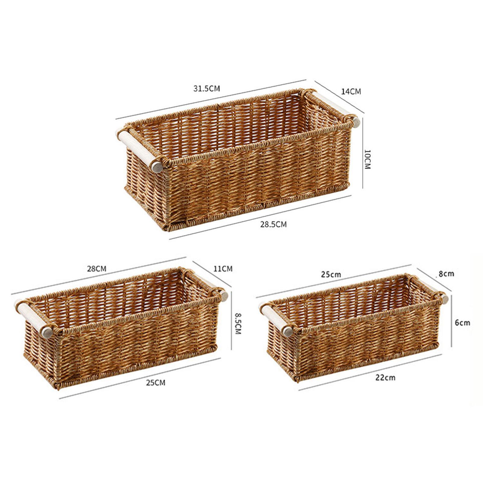 Woven Basket Set - Imitatie rotan opbergmand parfumbakje voor het