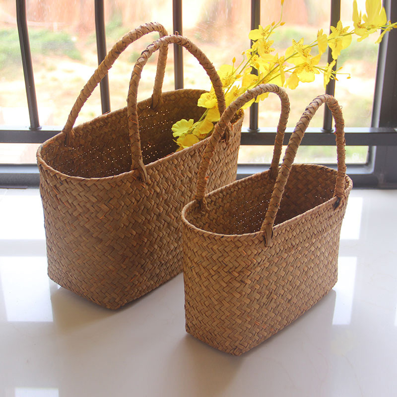 Woven Basket Set - Zeewier Geweven Mand Bloemenmand Tuin Succulent