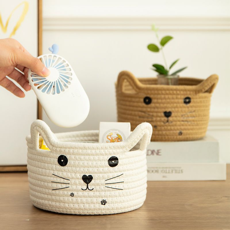 Woven Basket Set - Leuke opbergmanden katoen geweven slaapkamer huishoudelijke