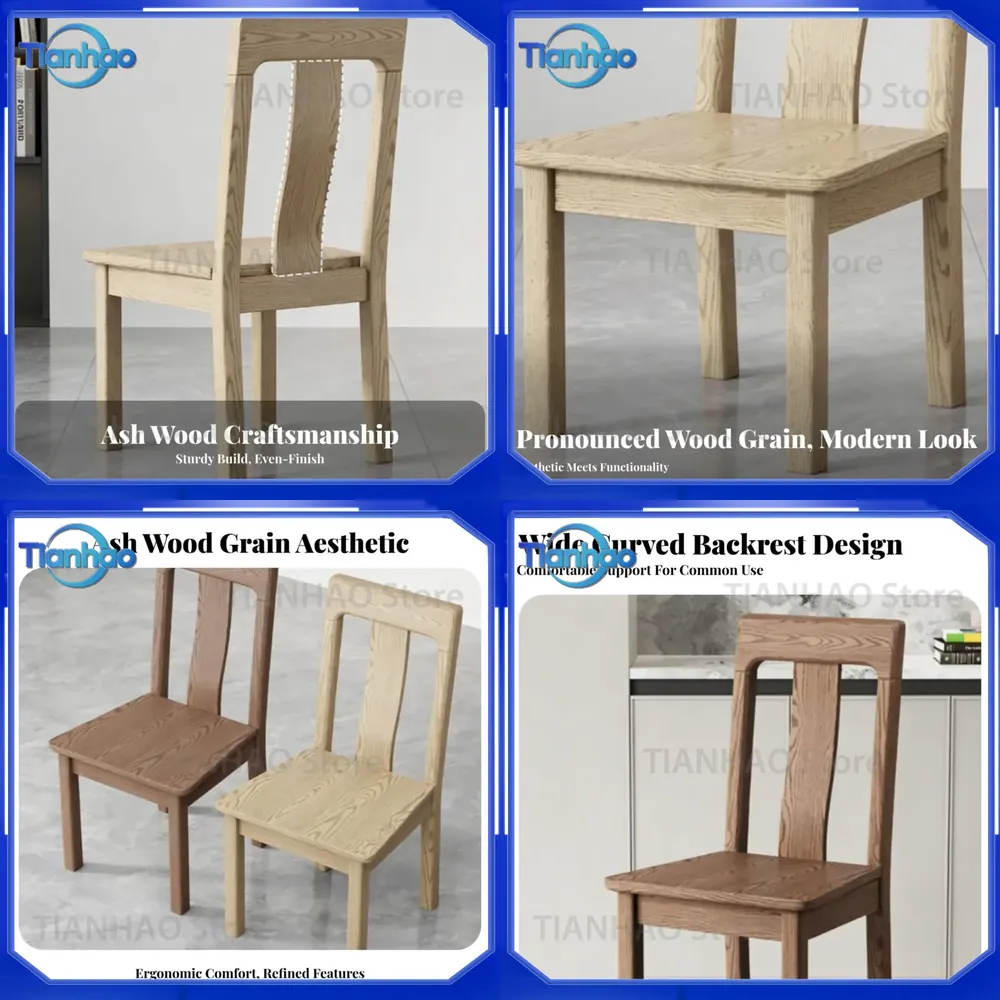 Interior Design And Build - Spindle-achterstoel met geweven zitting Ergonomische rugleuning