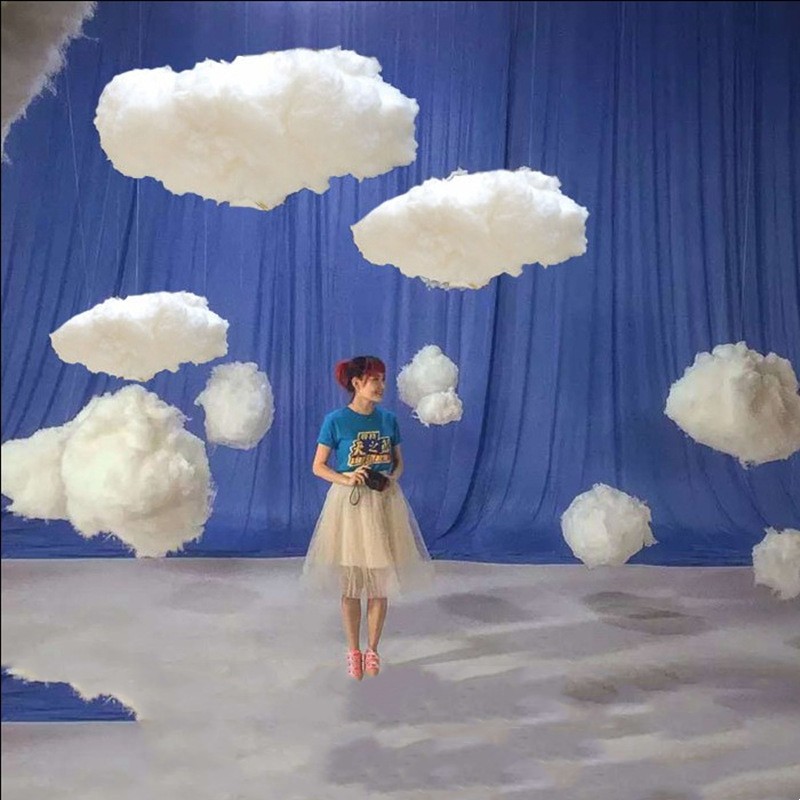 Interior Design Of House - Kunstmatige Katoenen Wolken Decoratie Wit 3D