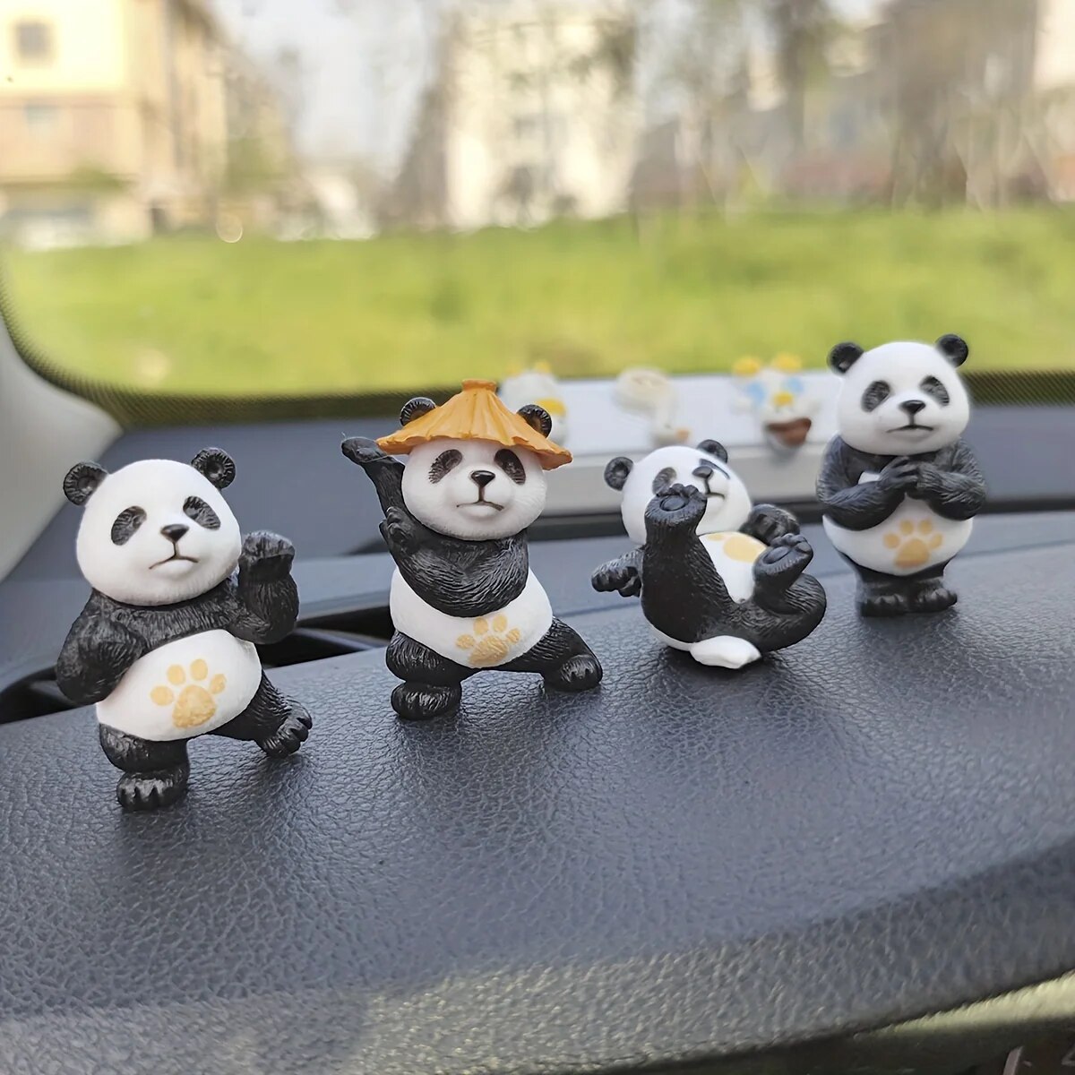 Interior Design Course - 4 stks/set Panda Ontwerp Auto Ornamenten