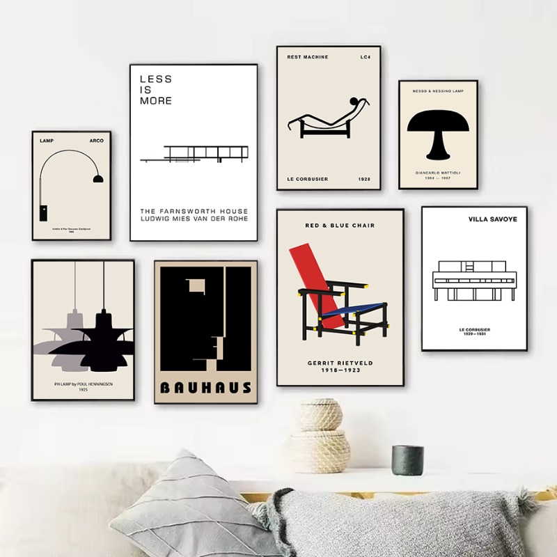 Interior Design Of House - Klassieke Farnsworth House Bauhaus Design abstracte