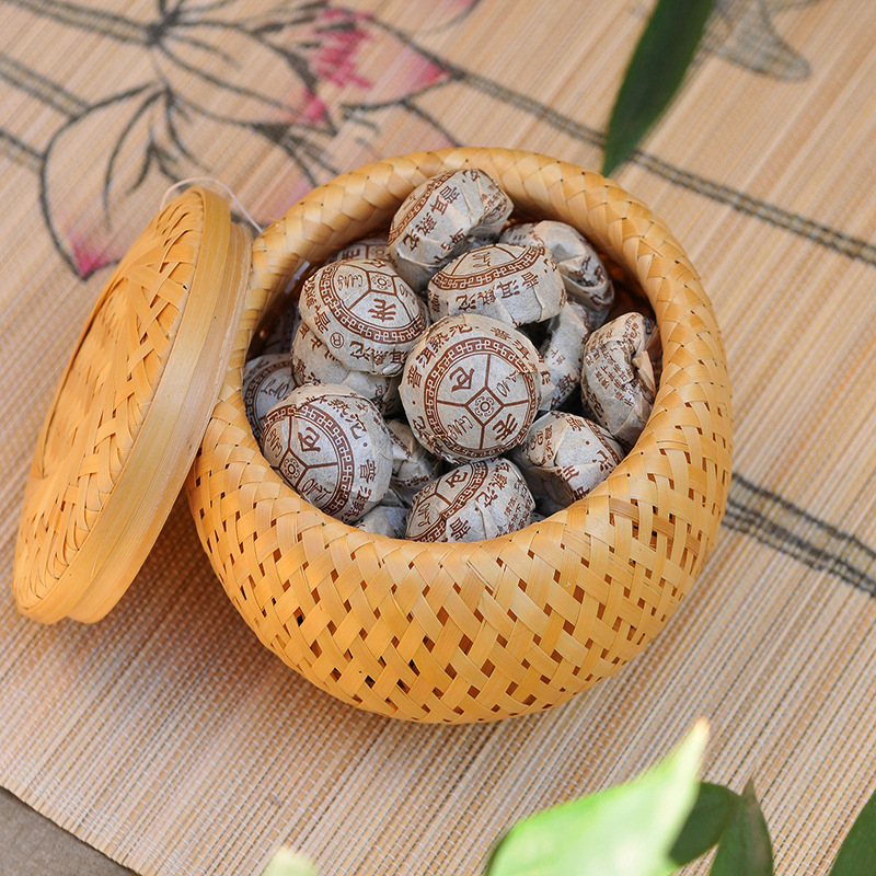 Woven Basket Set - Bamboe geweven kleine mand dubbellaags holle