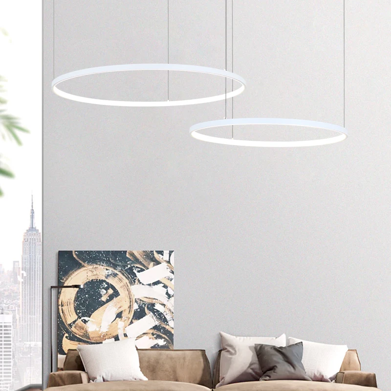 Engineering And Interior Design - Moderne cirkelvormige LED kroonluchters interieurontwerp engineering