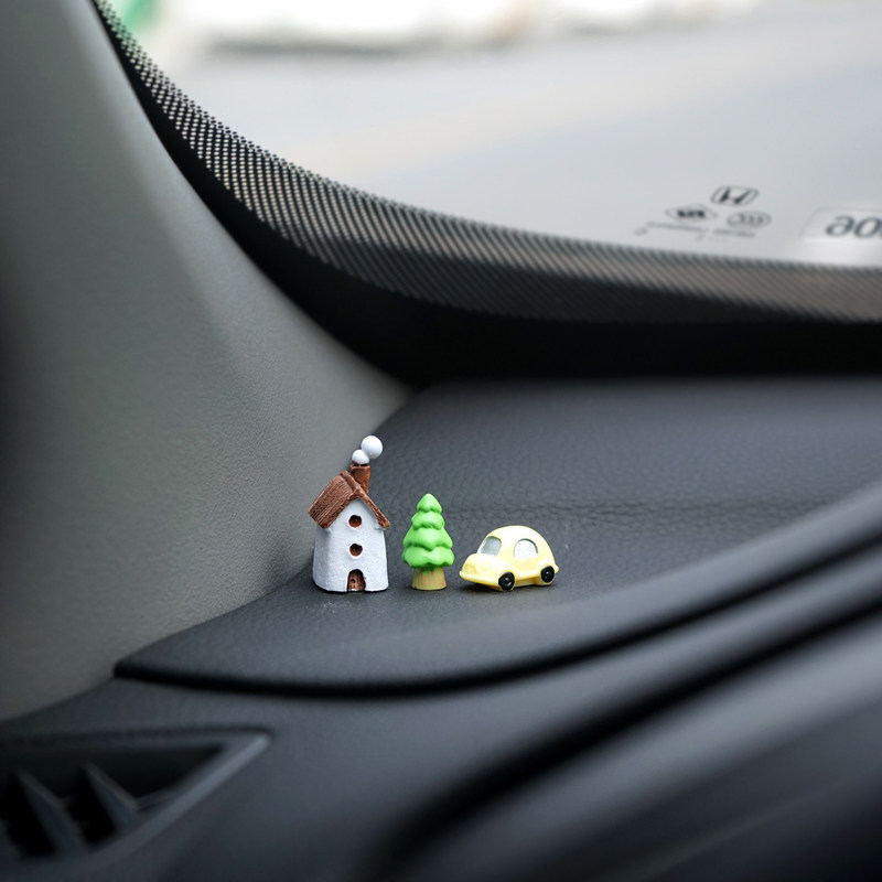 Interior Design Of House - Generieke mini-automobieldecoraties met vakantiethema, hars huisjes,