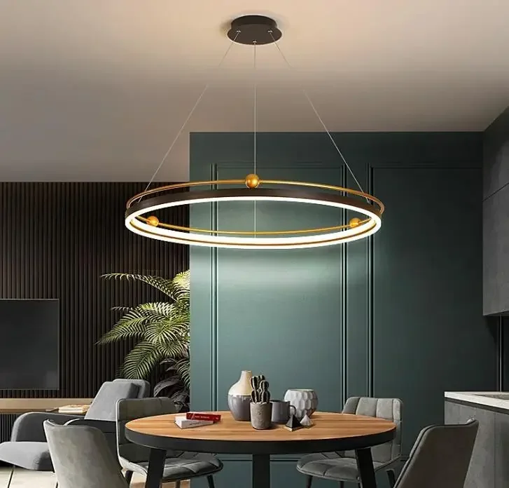Engineering And Interior Design - Moderne led-kroonluchter cirkelverlichting voor interieurtechnische verlichting