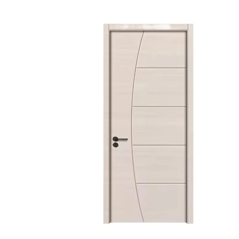 Engineering And Interior Design - Noordse licht houtnerf binnendeur met cirkelvormig