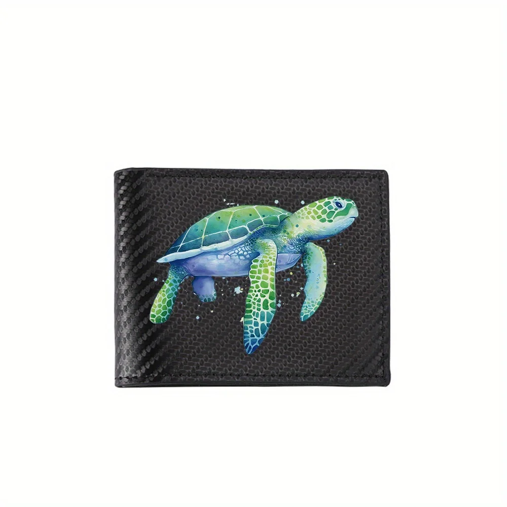 Interior Design Illustrated - Zeeschildpad aquarel illustratie waterdier Herenportemonnees Eenvoudig