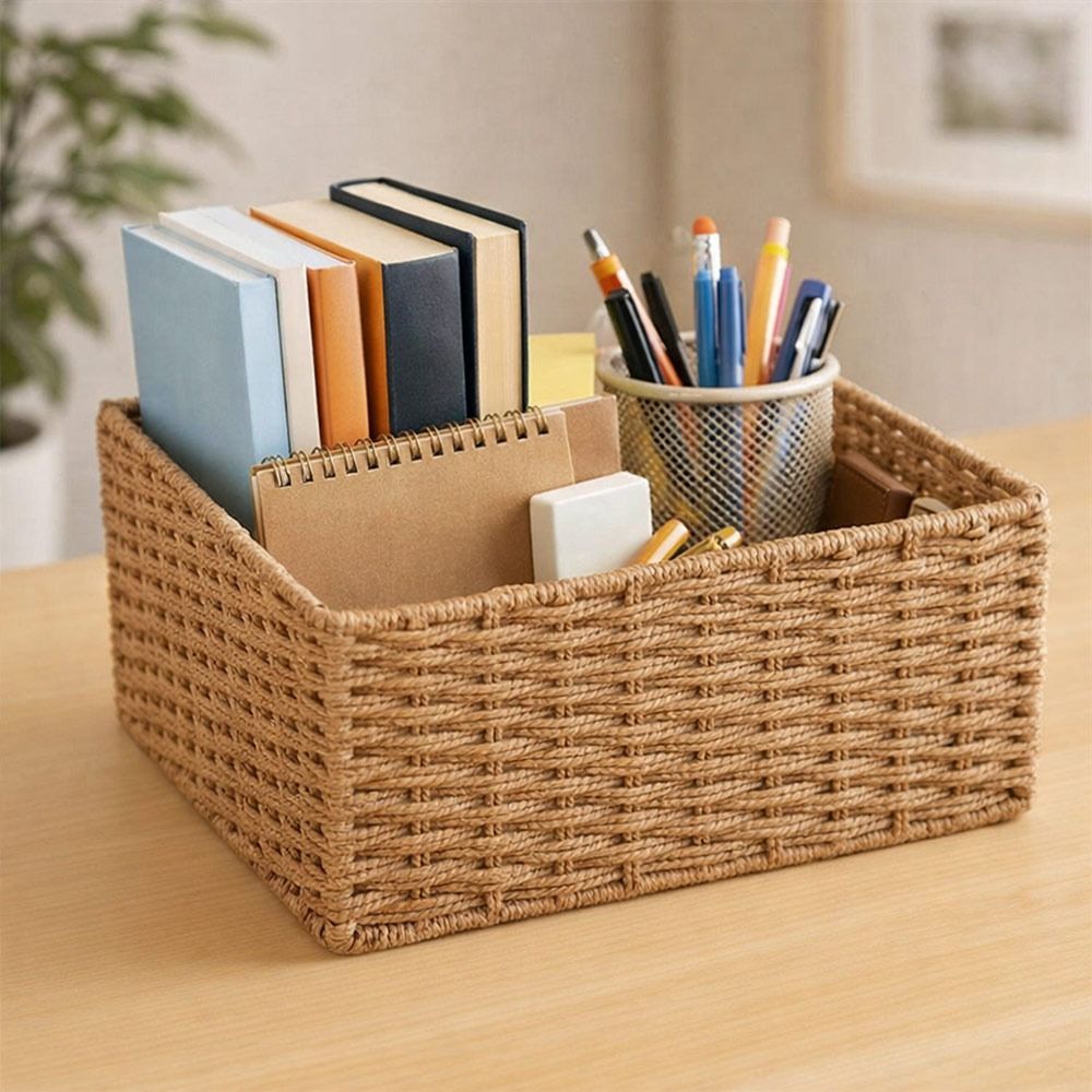 Woven Basket Set - Nieuwe geweven opbergmand met grote capaciteit,