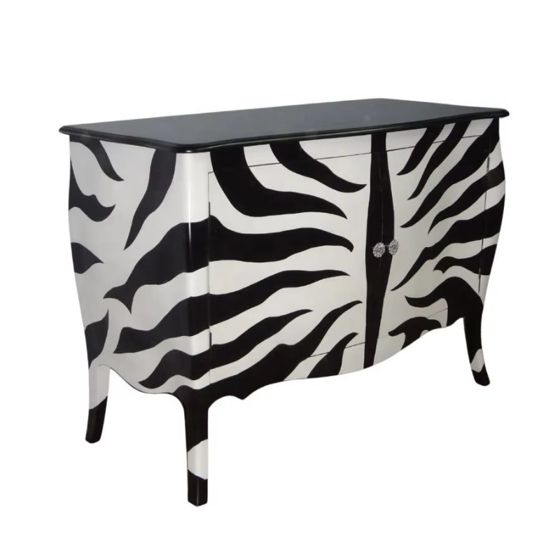 Zwart-wit zebra-geschilderd di - Interior Design Monochrome recensie en prijs