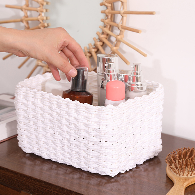 Papieren touw geweven opbergma - Woven Basket Set recensie en prijs
