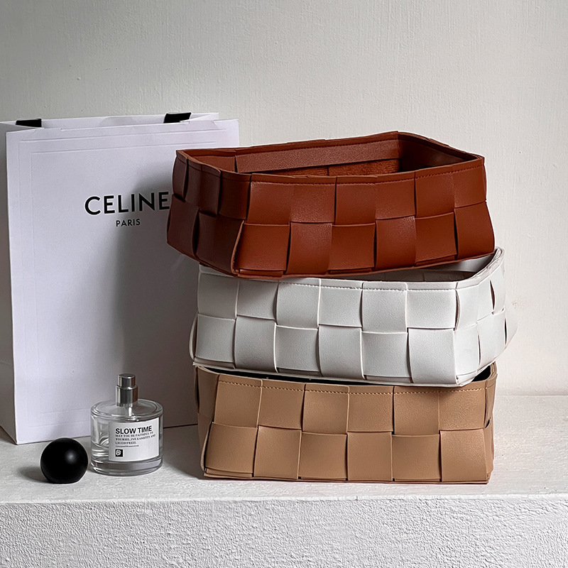 Eenvoudige lederen geweven opb - Woven Basket Set recensie en prijs